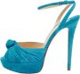 Christian Louboutin Pre-owned Suede heels Blue Dames - Thumbnail 1