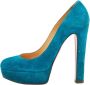 Christian Louboutin Pre-owned Suede heels Blue Dames - Thumbnail 1