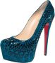 Christian Louboutin Pre-owned Suede heels Blue Dames - Thumbnail 1