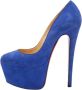 Christian Louboutin Pre-owned Suede heels Blue Dames - Thumbnail 1