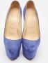 Christian Louboutin Pre-owned Suede heels Blue Dames - Thumbnail 1