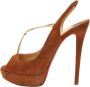 Christian Louboutin Pre-owned Suede heels Brown Dames - Thumbnail 1