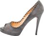 Christian Louboutin Pre-owned Suede heels Gray Dames - Thumbnail 1