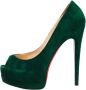 Christian Louboutin Pre-owned Suede heels Green Dames - Thumbnail 1