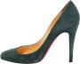 Christian Louboutin Pre-owned Suede heels Green Dames - Thumbnail 1