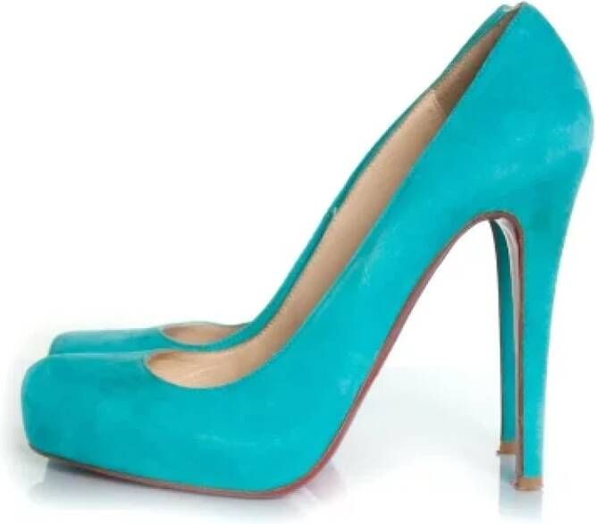 Christian Louboutin Pre-owned Suede heels Green Dames