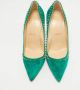 Christian Louboutin Pre-owned Suede heels Green Dames - Thumbnail 1