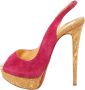 Christian Louboutin Pre-owned Suede heels Pink Dames - Thumbnail 1