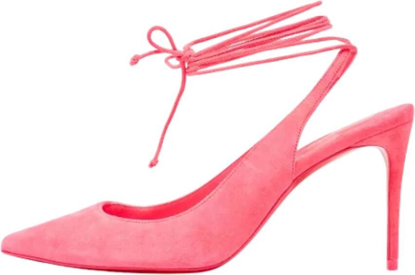 Christian Louboutin Pre-owned Suede heels Pink Dames