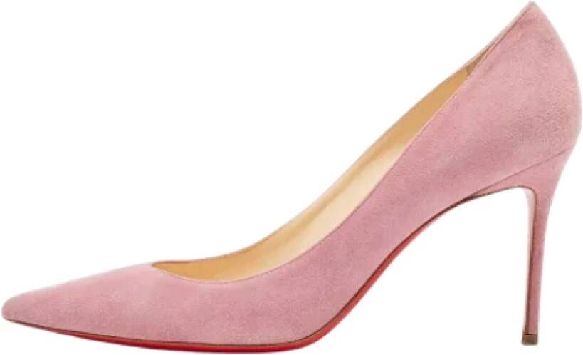 Christian Louboutin Pre-owned Suede heels Pink Dames