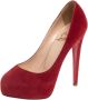 Christian Louboutin Pre-owned Suede heels Red Dames - Thumbnail 1