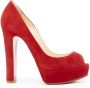 Christian Louboutin Pre-owned Suede heels Red Dames - Thumbnail 1