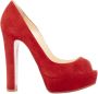 Christian Louboutin Pre-owned Suede heels Red Dames - Thumbnail 1