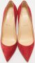 Christian Louboutin Pre-owned Suede heels Red Dames - Thumbnail 1