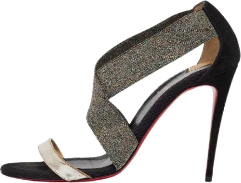 Christian Louboutin Pre-owned Suede sandals Black Dames