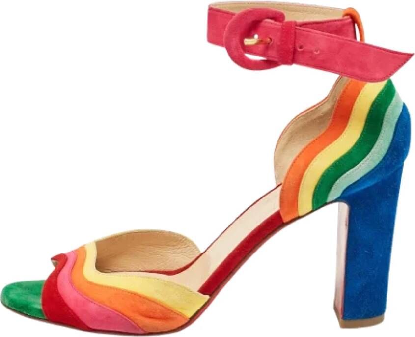 Christian Louboutin Pre-owned Suede sandals Multicolor Dames