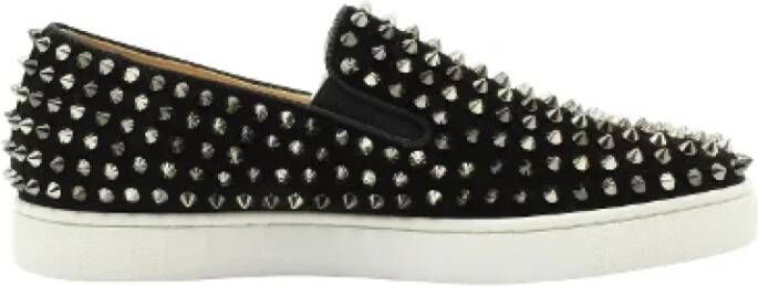 Christian Louboutin Pre-owned Suede sneakers Black Dames