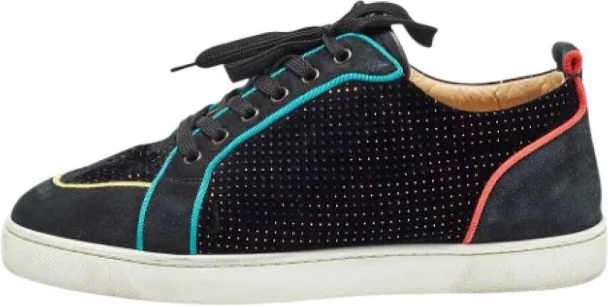 Christian Louboutin Pre-owned Suede sneakers Black Dames