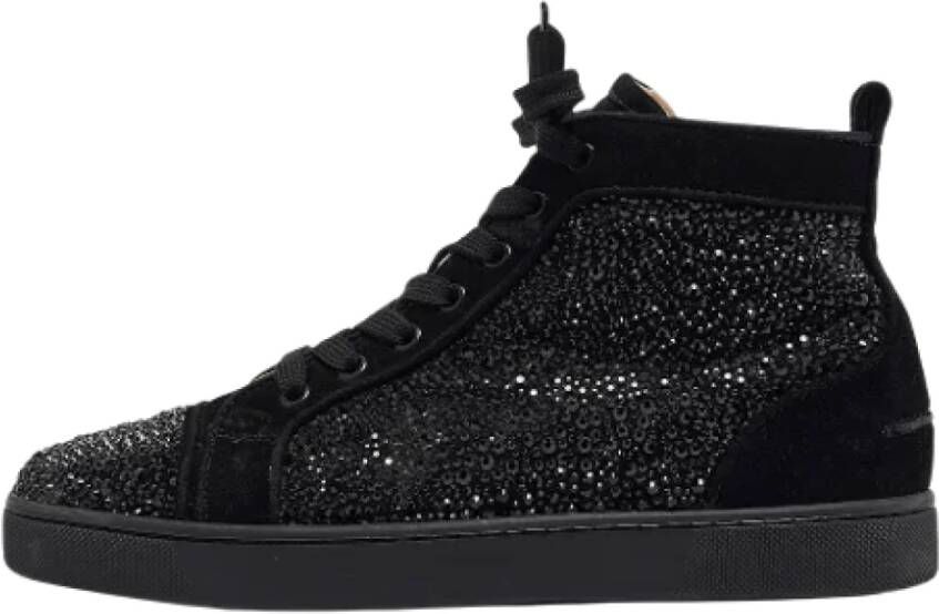 Christian Louboutin Pre-owned Suede sneakers Black Dames