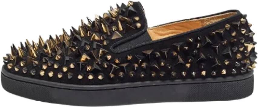 Christian Louboutin Pre-owned Suede sneakers Black Dames