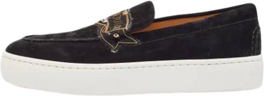 Christian Louboutin Pre-owned Suede sneakers Black Heren