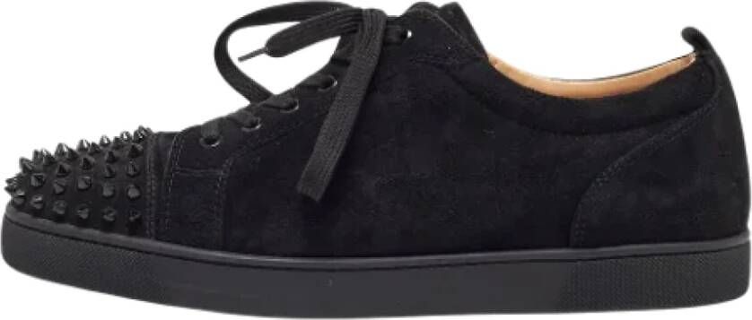 Christian Louboutin Pre-owned Suede sneakers Black Heren