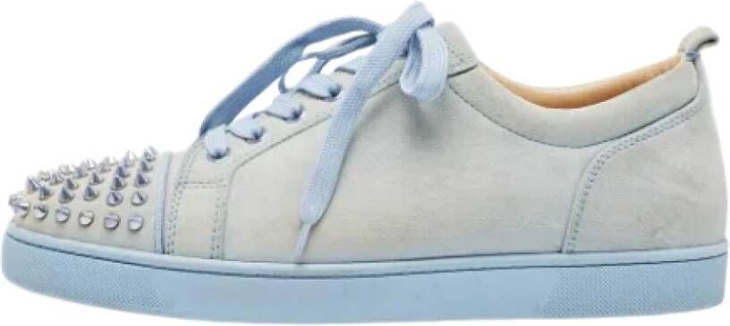 Christian Louboutin Pre-owned Suede sneakers Blue Heren