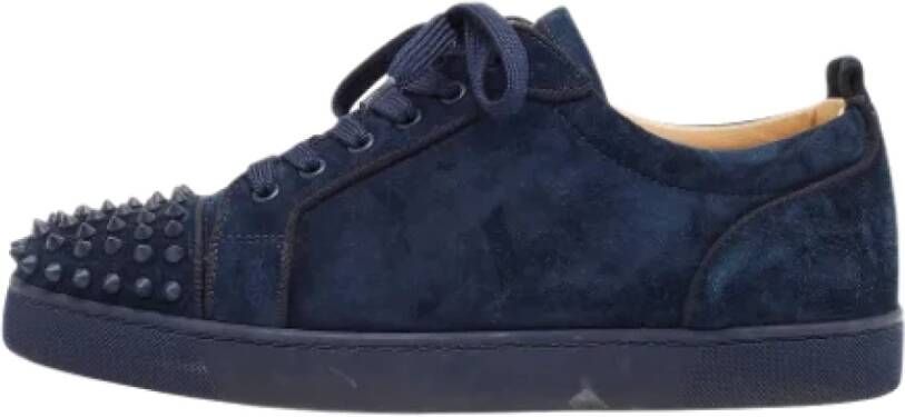 Christian Louboutin Pre-owned Suede sneakers Blue Heren