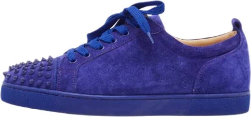 Christian Louboutin Pre-owned Suede sneakers Blue Heren