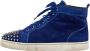 Christian Louboutin Pre-owned Suede sneakers Blue Heren - Thumbnail 1