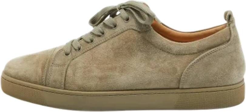 Christian Louboutin Pre-owned Suede sneakers Gray Heren