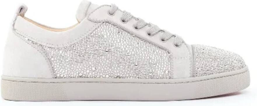 Christian Louboutin Pre-owned Suede sneakers Gray Heren