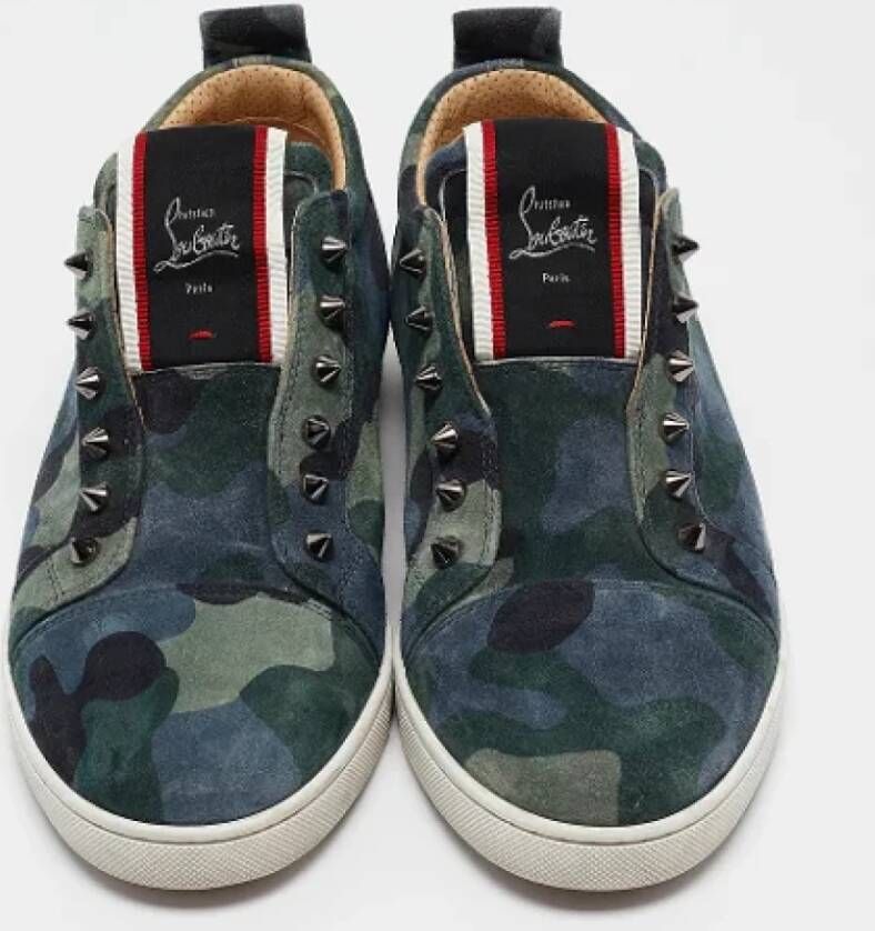 Christian Louboutin Pre-owned Suede sneakers Multicolor Heren