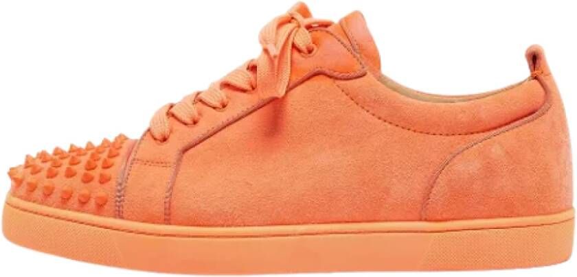 Christian Louboutin Pre-owned Suede sneakers Orange Heren