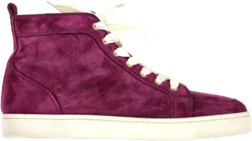 Christian Louboutin Pre-owned Suede sneakers Purple Dames