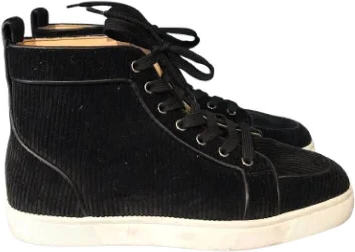 Christian Louboutin Pre-owned Velvet sneakers Black Dames