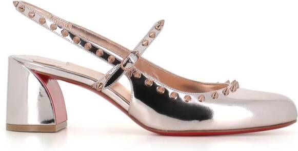 Christian Louboutin Roségouden Studs Spiegel Leren Pumps Pink Dames