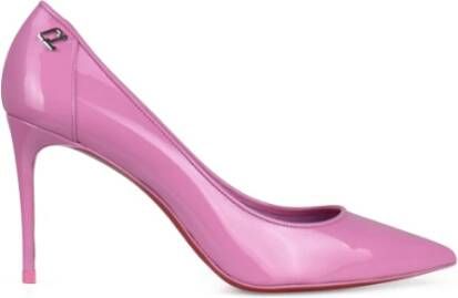 Christian Louboutin Roze Lakleren Pumps met Puntige Neus Pink Dames