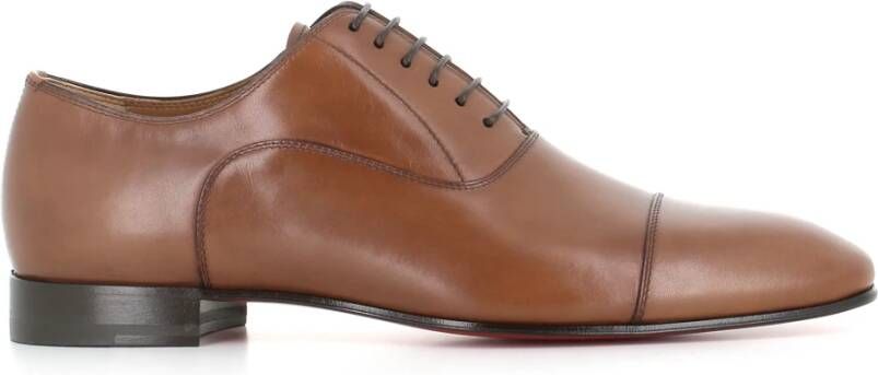 Christian Louboutin Tabak Oxford Platte Schoenen Brown Heren