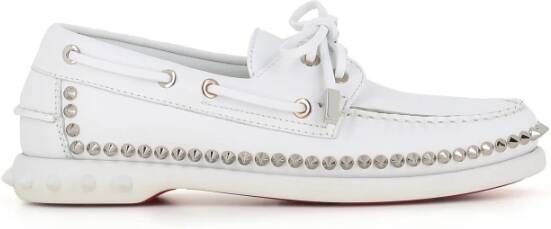 Christian Louboutin Witte bootschoenen met studs White Dames