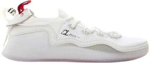 Christian Louboutin Witte Leren Sneaker White Dames