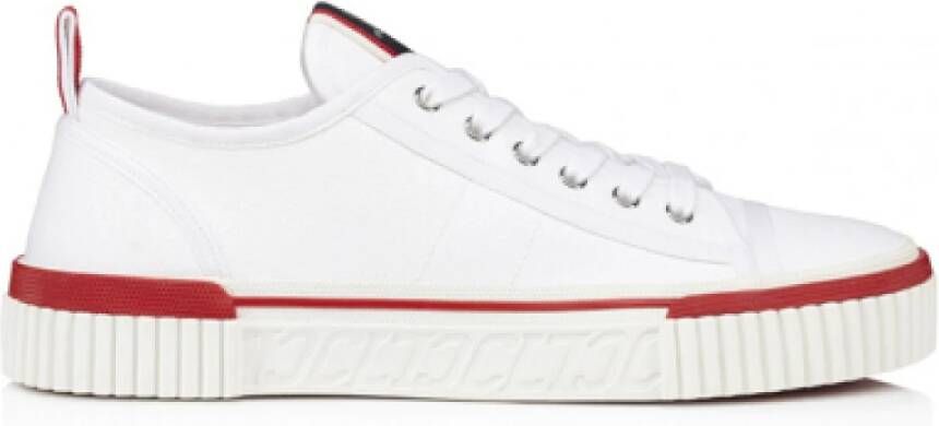 Christian Louboutin Witte Sneakers met Pedro Junior Flat Allacciata Bassa White Heren