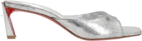 Christian Louboutin Zilveren Sandalen Condora Mule Stijl Gray Dames