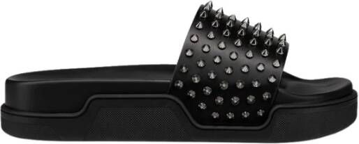 Christian Louboutin Zomerse Pool Fun Sliders voor Heren Zwart