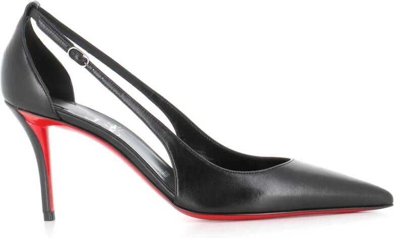 Christian Louboutin Zwarte Hak Uitgesneden Leren Pump Black Dames