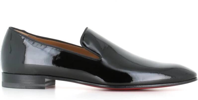 Christian Louboutin Zwarte Lakleren Loafer Schoen Black Heren