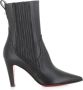 Christian Louboutin Zwarte leren enkellaarzen Black Dames - Thumbnail 1