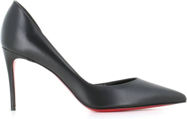 Christian Louboutin Zwarte Leren Hakken Décolleté Black Dames