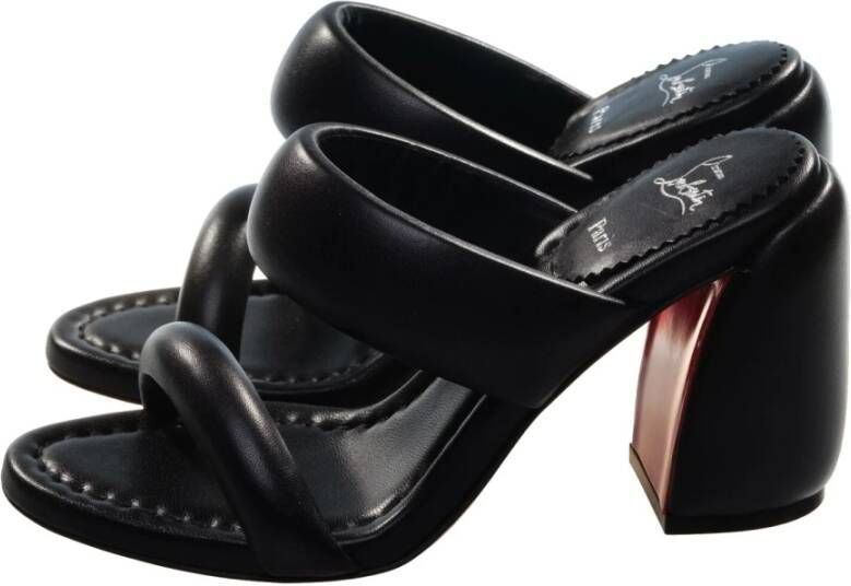 Christian Louboutin Zwarte Nappa Leren Hoge Hakken Black Dames