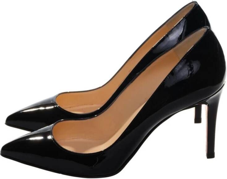 Christian Louboutin Zwarte Patentleren Hoge Hakken Pumps Black Dames